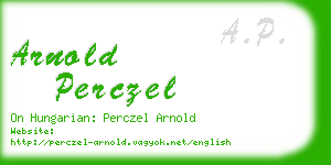 arnold perczel business card